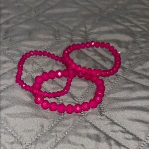 Hot Pink Bracelets Set
